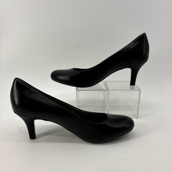 Life Stride Parigi Womens Size 9 Black Pump High Heels Round Toe Career - Picture 3 of 11